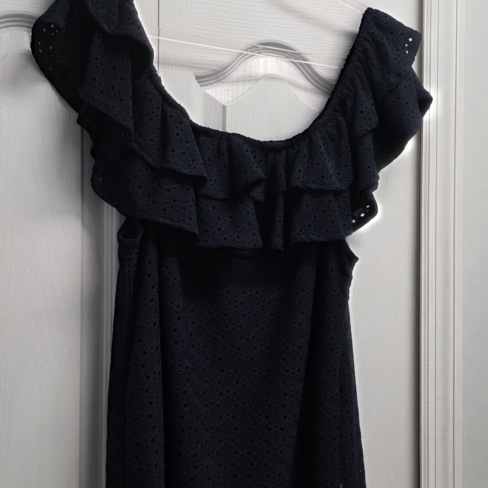 Tommy Hilfiger Blue Off Shoulder Knit Top